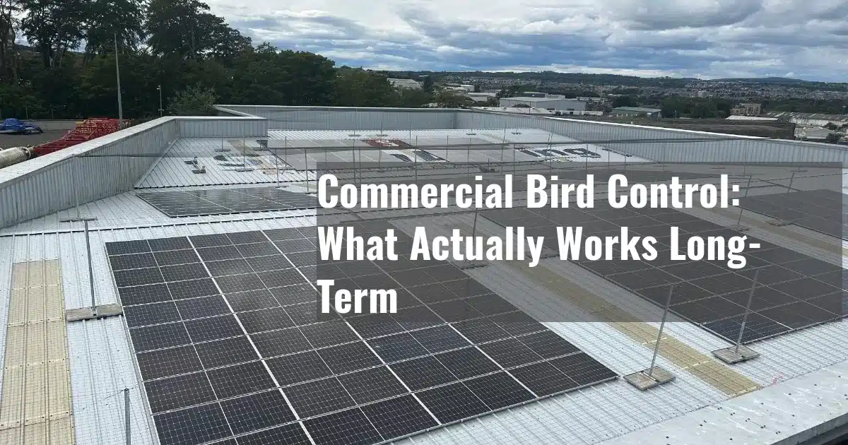 commercial bird control scotland - what works